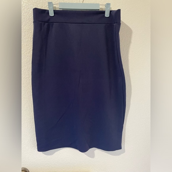 Navy Blue Pencil Skirt - Picture 1 of 2